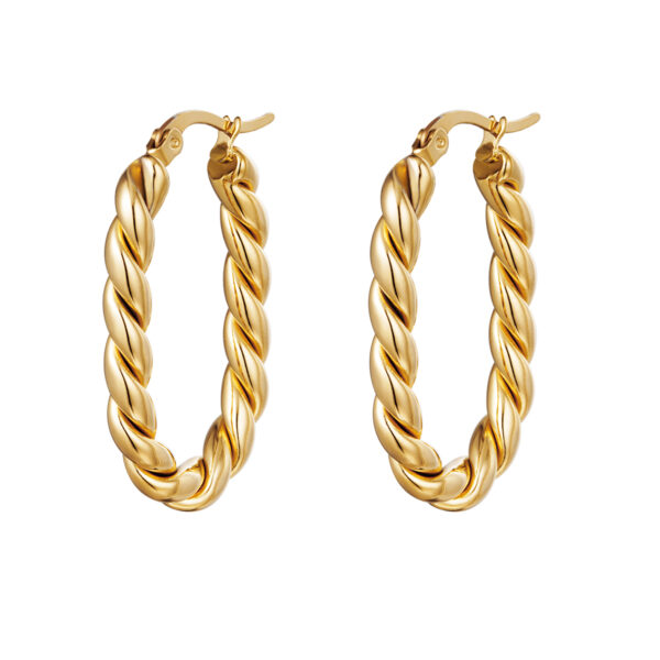 Oorbellen Twisted Oval