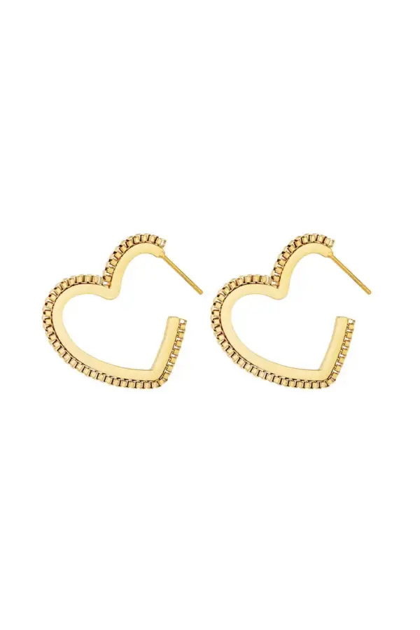 Oorbellen shackle heart