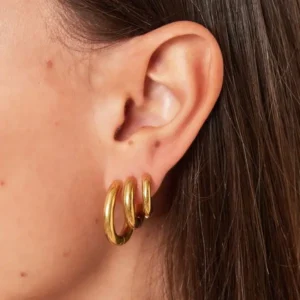 Oorbellen chunky hoops large - Afbeelding 2